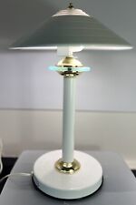 VTG 80s Table Lamp Metal Retro Mushroom Dome Atomic Flying Saucer UFO Switch On picture