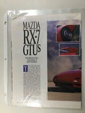 MISC2171 Vintage Article Road Test 1989 Mazda RX-7 GTUs Rotary Aug 1989 6 page picture