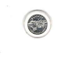 ALASKA the Great Land .999 Fine Silver 1oz Round Bear & Caribou picture