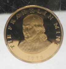 1976 Franklin Mint Commemorative Benjamin Coin Token Paperweight Acrylic Lucite picture