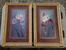 Elegant Pair Of Vintage Floral Home Interior Pictures  picture