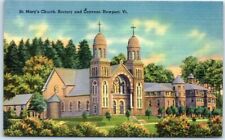 Postcard - St. Mary's Church - Rectory and Convent, Newport, Vermont picture
