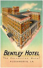 C.1930/40s Alexandria, LA Bentley Hotel Mock UP Birds Eye View. Postcard picture