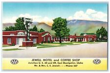 Montpelier Idaho ID Postcard Jewell Motel And Coffee Shop Exterior Scene c1940's picture