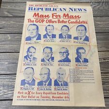 Vintage The Richland County Republican News Volume One Number One Man For Man  picture