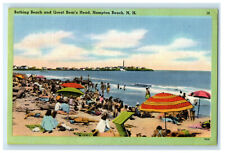 1958 Great Boars Head, Hampton Beach New Hampshire NH Cancel Posted Postcard picture