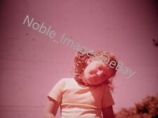 1958 Cute Girl Atop 35mm Slide Park Ektachrome 35mm Slide picture