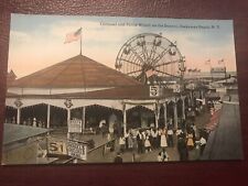 NY Rockaway Beach New York City Carousal Ferris Wheel Queens County DB Postcard picture