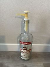 Vtg Large Smirnoff Vodka Glass 1 Gallon Bottle 80 Proof Pierre Pump Empty 23” picture