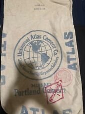 Vintage Portland Cement Universal Atlas Cement Company 94 Pound Cloth Sack picture