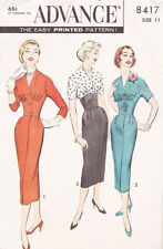 Advance Pattern 8417 ca.1957 Misses Fitted Dress, Size 11, FF picture
