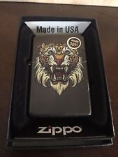 zippo lighter 49263 sabertooth tattoo design blk ice picture