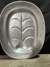 Vintage Wilton Armetale Footed Meat Serving Tray 14.5 Platter Tree & Well Pewter picture