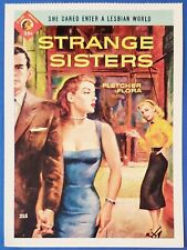 Postcard Pulp Fiction Cover Strange Sisters by Fletcher Flora  6.75
