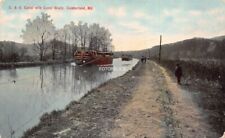 C & O Canal with Boats - Cumberland Maryland - Early Card picture