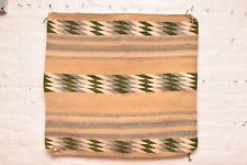 ATQ Navajo Rug Native American Indian Weav 31x28 Textile Striped Saddle Blanket picture
