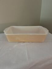 VINTAGE ANCHOR HOCKING FIRE KING PEACH LUSTER GLASS BREAD LOAF PAN 1 QT 406 picture