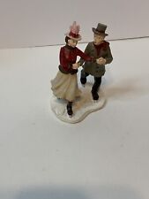 Vintage Mervyn s Christmas Village Ice Skating Victorian Couple Retired picture
