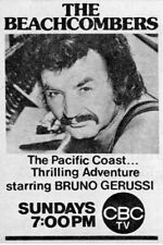 The Beachcombers iconic Canadian TV Bruno Gerussi CBC press ad 8x12 inch photo picture