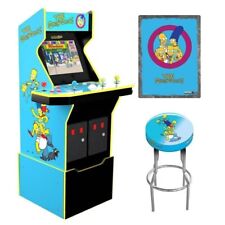 Arcade1Up The Simpsons Arcade with Stool Riser & Tin Wall Sign Brand New picture