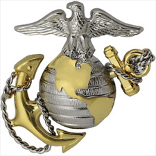 GENUINE U.S. MARINE CORPS CAP DEVICE: OFFICER - REGULATION SIZE picture