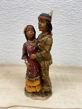 Vintage Native American Husband & Wife 5.5 Porcelain Figurine Hand Painted picture