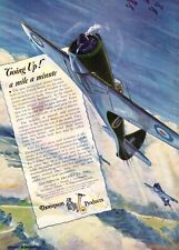 1942 WW2 AD R.A.F. Fighter Planes Climb a Mile a Minute Thompson Products 011424 picture