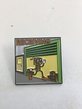 Rare Walmart Lapel Pin Receiving Boxes Running Away Spark  Wal-mart Pinback picture