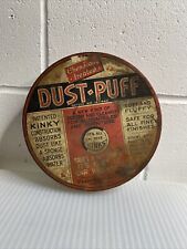 Vintage Old Dust Puff Kinky Metal Tin Can Standard Speciality Co Decatur ILL USA picture