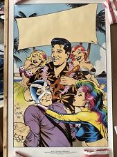 1987 DAVE STEVENS POSTER SERIES 5 CROSSFIRE and RAINBOW ECLIPSE 22x34” ELVIS picture