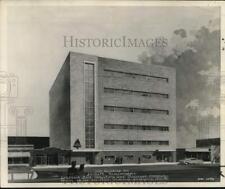 1957 Press Photo Architecture sketch of Southern Bell Jackson, MS building picture