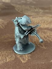 Hudson Pewter Figures Strike Up The Band Orchestra Hippo Violin picture