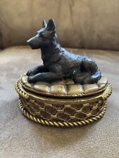 Lucky German Shepherd Dog Four Leaf Clover Trinket Dish picture