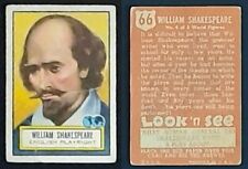 WILLIAM SHAKESPEARE LOOK 'N SEE-1952 TOPPS # 66-NICE CONDITION/70+ YEARS OLD picture