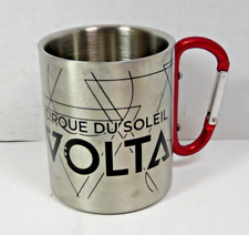 Vintage CIRQUE du SOLEIL-VOLTA Stainless Coffee Mug Cup Carabiner Clip Handle A+ picture
