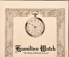 1917 Hamilton Pocket Watch Railroad Accuracy Lancaster PA Antique Print Ad picture