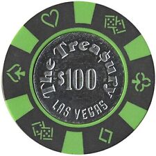 1 The Treasury $100 Casino Chip Las Vegas Casino Chip Obsolete  * picture
