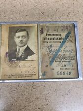 Personal ID Issued to a Man to Travel in the Passenger Train From Hamburg to Reg picture