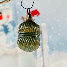 Antique 19th Century Mercury Glass Ball of Yarn Christmas Ornament RARE GREEN picture