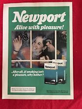 Vintage 1979  Newport Cigarettes Print Ad Couple In Frosted Window picture