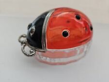 Crystal VINTAGE  Ladybug Ring Box Grannycore Charm  picture