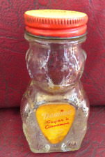 Mr. Bear’s A Bank Too Glass Bottle Domino Sugar 'n Cinnamon shaker with Labels picture