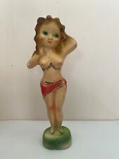 Vintage Art Deco Nude Carnival Chalkware Naked Girl Figure Prize 14.5