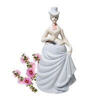 Vtg Charm Victorian Lady Figurine Porcelain Woman Sculpture Eduardian Romantic picture