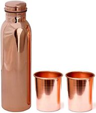 RSGL Pure Copper 1 Litre Water Bottle with 2 Copper Glass Drinkware Gift Set (10 picture