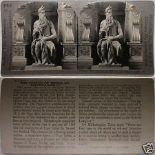 Keystone Stereoview of Moses by Michaelangelo Rome, Italy From 600/1200 Set #557 picture