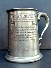St. Andrews The Old Course' Pewter Golf Tankard 1984 - Made in Sheffield England picture