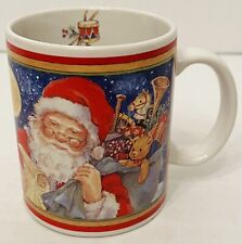 Vtg 1999 JC Penny Santa Checking List Christmas Mug United Way Betty Whiteaker picture
