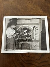 Vintage 1950s Photo Man at Crematorium Bizarre Oddities picture