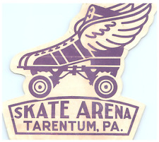 Original Vintage 1940s Roller Skating Rink Sticker Tarentum PA s19 picture
